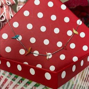 Colorful Vintage Carved Collectable Bird Necklace in Perfect Condition